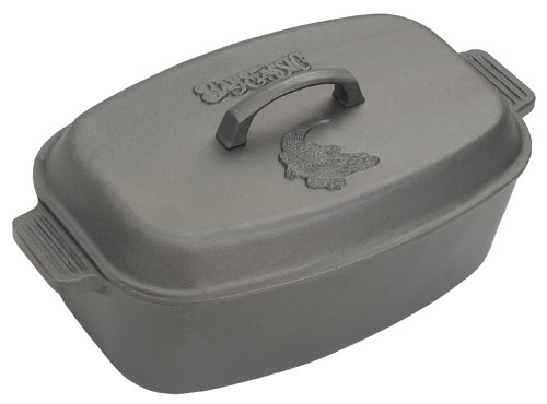 Bayou Classic 7417 12-Quart Cast-Iron Oval Roaster with Domed Lid