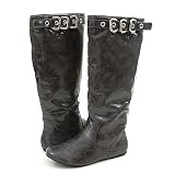 Soda Thesun Mid-Calf Boots Gray 7 Gray