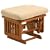 Stork Craft Matching Ottoman For Traditional Glider in Cognac With Beige Cushion