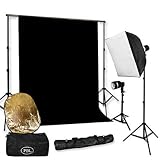 [23286] 2-Light Studio Flash Kit with Black Background and Support System--Steve Kaeser