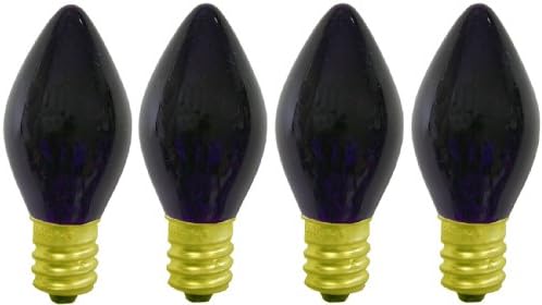 C-7 Purple Colored Transparent Christmas Light Replacement Bulbs [C7T-P]