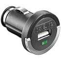 USB KFZ Adapter max. 1200 mAh / 1,2 A im mini Format 12V / 24V DC