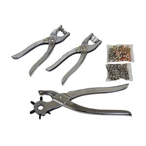Grip 3 pc Leather Punch Grommet Tool Set by 