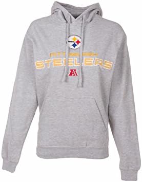 Men's NFL Pittsburgh Steelers Grey NFL hoodie. Grey hood, Grey cord