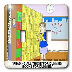 Londons Times Famous People Places Books Cartoons - REAL REAL DUMB - Light Switch Covers - double toggle switch