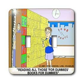 Londons Times Famous People Places Books Cartoons - REAL REAL DUMB - Light Switch Covers - double toggle switch