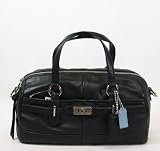 Authentic Coach Leather Reese Convertible Duffle Satchel Bag 17803 Black