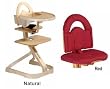 Svan High Chair from Scandinavian Child with Infant Kit and Cushion, Red Cushion with Natural Wood
