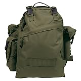 Waterproof Army Combo Rucksack Hiking Camping 40L Olive