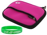 Neoprene Sleeve (Hot Pink) Case for Western Digital My Passport Studio 320 GB Portable Hard Drive for MAC WDBAAB3200ACH-NESN Midnight Black