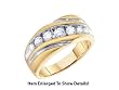 Mens 10k 2 Tone Gold Genuine 1.00 CTW Diamond Band " Sale "