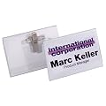Durable 810119 Namensschild mit Kombiklemme, 90 x 54 mm, transparent, Kunststoff, 50 St�ck