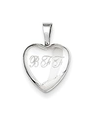 Sterling Silver Bff 12mm Heart Locket