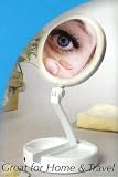 Lighted Folding Vanity & Travel Mirror 10X/1X with Travel Pouch