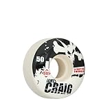 Bones Wheels Pro Craig Street Tech Formula Skateboard Wheel Set (50mm x 28mm, White)