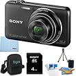 Sony Cyber-shot DSC-WX50 DSCWX50 WX50 16.2 MP Digital Camera with 5x Optical Zoom and 2.7-inch LCD (Black) with Sony 4GB Card, Digpro Case, Mini Tripod, LCD Screen Protectors, Lens Cleaner + More