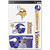 MINNESOTA VIKINGS Removable & Reusable Team Logo STATIC WINDOW CLINGS (Set of 5)