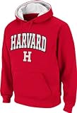 Harvard Crimson Arched Tackle Twill Hooded Sweatshirt
