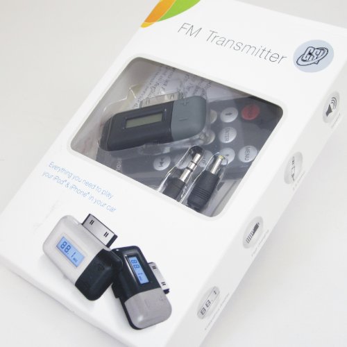 GSI Super Quality Mini FM Transmitter/Modulator With Full Function Remote Control And LCD Display, For Apple iPhone 3G/3GS/4G, iPod Nano, Touch, Video, Classic