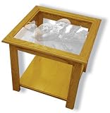 Oak Glass Top End 20 high