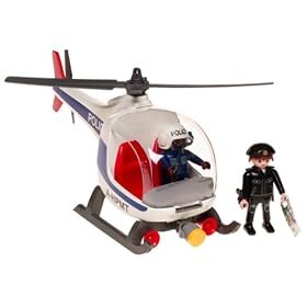 Playmobil - 3908 - Policiers -  Policier intervention + Helicoptere
