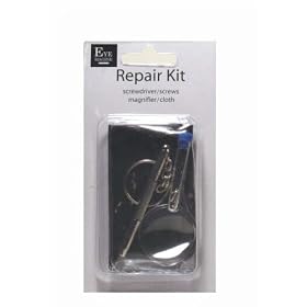 EyeMagine Eyeglasses/Sunglasses Repair Kit (Screwdriver, Screws, Magnifier, Cloth)