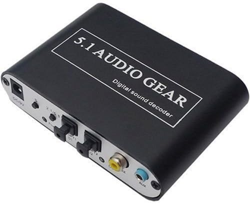 JJY Optical SPDIF/ Coaxial Dolby AC3 DTS Digital to 5.1/ 2.1 CH Analog Audio Decoder