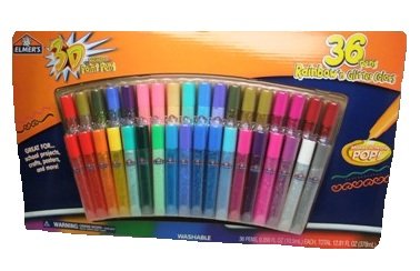 Elmer's 3D Rainbow n' Glitter Washable Paint Pens