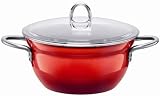 Silit 4-Quart Cook N Serve with Lid, Energy Red