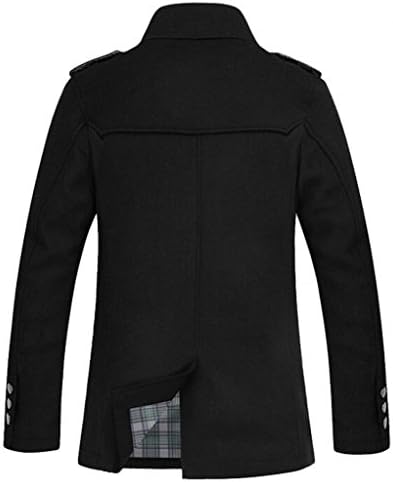 Wellians Men's Wool Overcoat Slim Modern Walking Trench Jacket