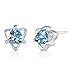 1.00 Carats Trillion Cut Swiss Blue Topaz Earrings in Sterling Silver