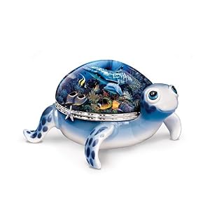 Ocean Baby Collectible Turtle Music Box With Sea Life Art: Perfect Turtle Lover Gift by Ardleigh Elliott