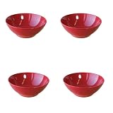 BIA Cordon Bleu Malibu Coupe Soup/Cereal Bowls, Set of 4, Red