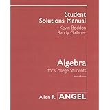 algebra for college students student solutions manual