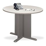 Series A Contemporary Round Conference Table In Taupe By Bush Furniture