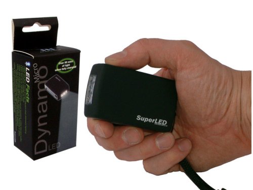 Childrens Toyshop   : SuperLED Wind Up Micro Dynamo LED Torch Flashlight