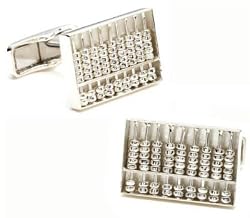 Sterling Abacus Cufflinks - Business/Finance Themed Formal Wear - Cufflinks