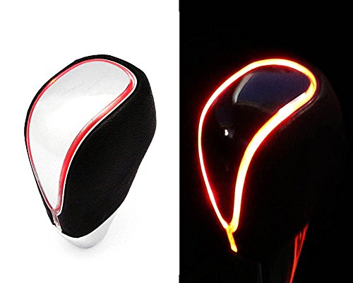iJDMTOY® Touch Activated Brilliant Red LED Light 90mm M8x1.25 Shift Knob For Lexus Toyota Scion