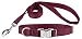 Country Brook Design | Premium Nylon Dog Collar and Leash - Burgundy - Medium
