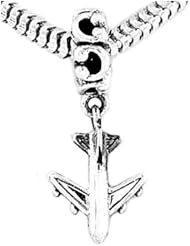 Authentic Reflections Silver Dangle Airplane Pilot Bead