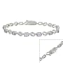 Sterling Silver Bracelet with Genuine Diamond accents & Genuine Amethyst stones