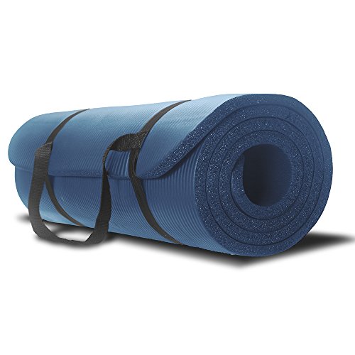 Yoga Mat - Best Premium Thick Exercise Mat - Great for Aerobic and Pilates - Use At Home and Gym - With Strap Carrier - For Man and Woman - No Hassle 1 Year Guarantee