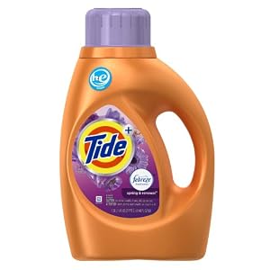 Tide Plus Febreze Freshness Spring & Renewal Scent High Efficiency Liquid Laundry Detergent Twin Pack 24 Loads, 46 Fluid Ounce