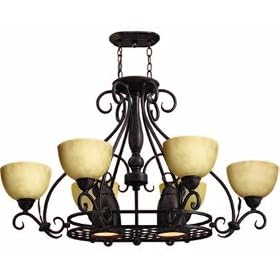 Hinkley Lighting 4276CZ Pot Rack 8 Light Chandelier - Country Bronze Eden Traditional Rustic Lights