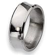 Concave Beveled Edge Polished Titanium Ring (8.0 mm) - Sizes 8.5-12