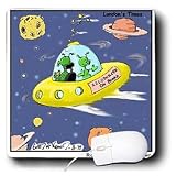 Londons Times Funny Aliens Cartoons - Alien Baby On Board - Mouse Pads