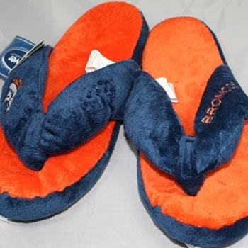 Denver Broncos NFL Flip Flop Thong Slippers - M