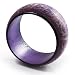 Wide Purple Etched Wooden Bangle image 7