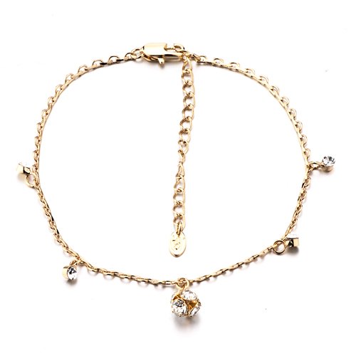 Valentines Day Gifts Clear Crystal Ankle Bracelet For Women