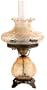 Amber Crackle Tamoshanta Night Light Hurricane Table Lamp